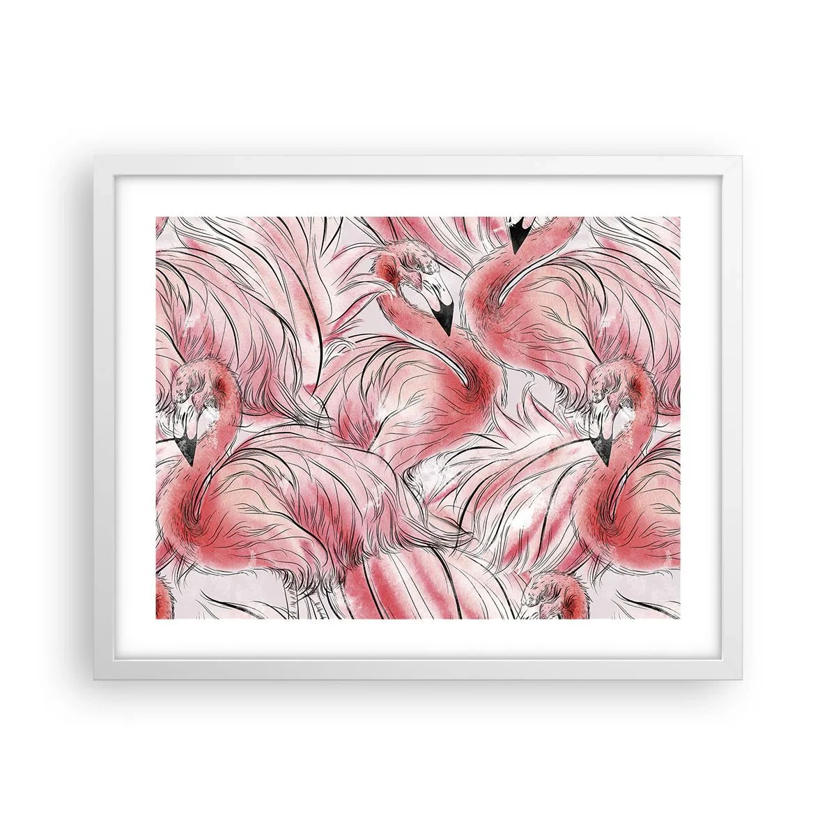 Poster in een witte lijst - Vogelcorps de ballet - 50x40 cm