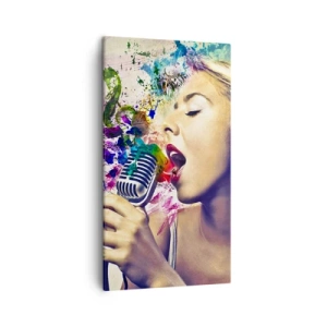 Schilderen op canvas - Schilder de wereld met je stem - 45x80 cm