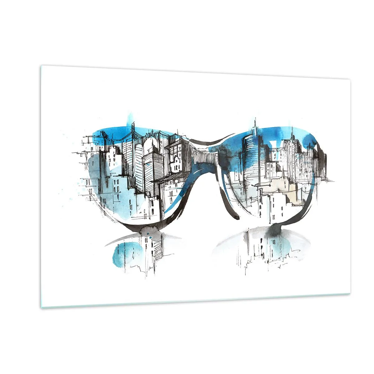 Schilderen op glas - Chique van de grote stad - 120x80 cm