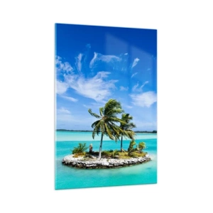 Schilderen op glas - Een paradijs op aarde - 70x100 cm