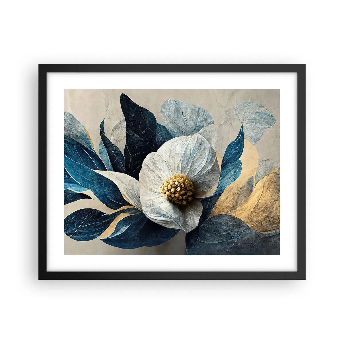 Poster in een zwarte lijst - Hij heeft een hart van goud - 50x40 cm