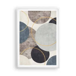 Poster in een witte lijst - Wiel voor wiel - 70x100 cm