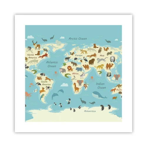 Poster - Goede buren - 40x40 cm