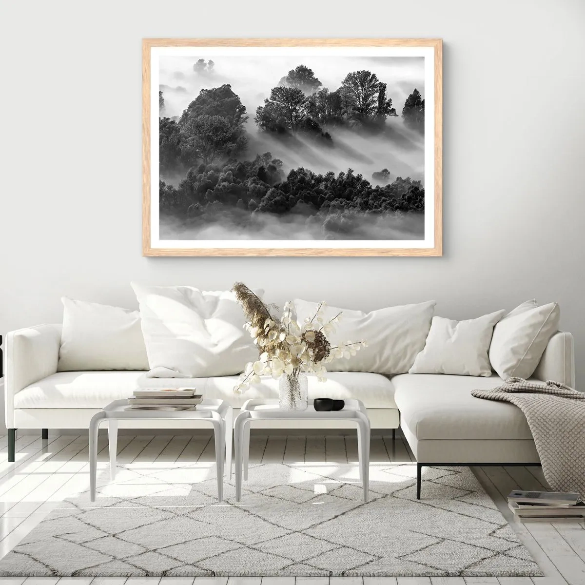 Een poster in een licht eiken lijst - Opstaand ​​uit de slaap - 70x50 cm