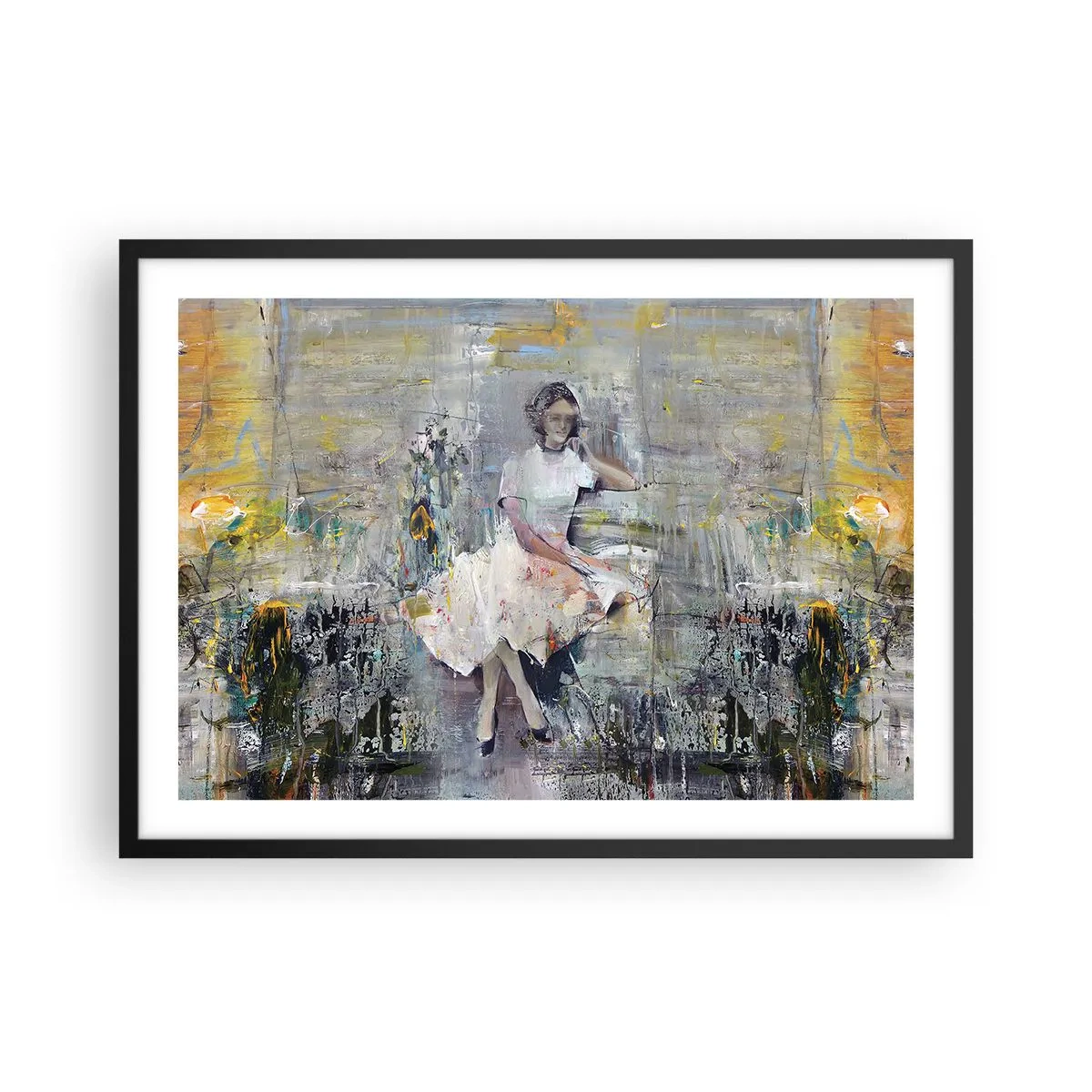 Poster in een zwarte lijst - Klassiek en modern - 70x50 cm