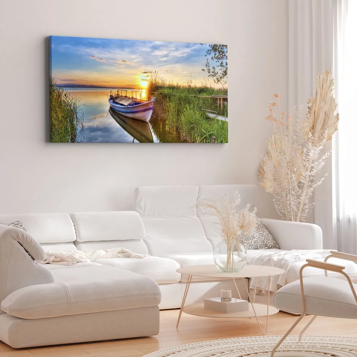 Schilderen op canvas - Baai van vervulde dromen - 90x30 cm