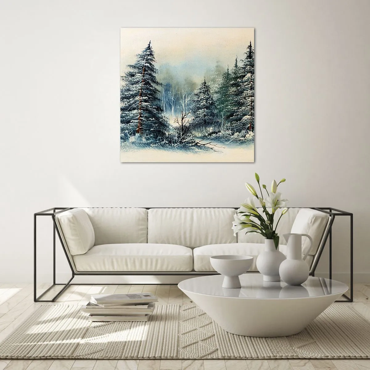 Schilderen op glas - Klaar voor kerst - 60x60 cm