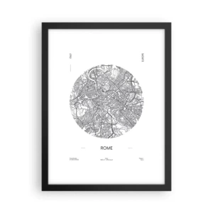 Poster in een zwarte lijst - Anatomie van Rome - 30x40 cm
