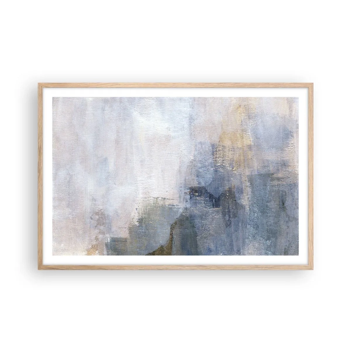 Een poster in een licht eiken lijst - Kleurtonen en akkoorden - 91x61 cm