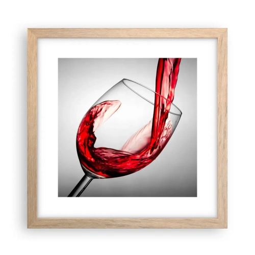 Een poster in een licht eiken lijst - Kleur - beweging - geluid - 30x30 cm