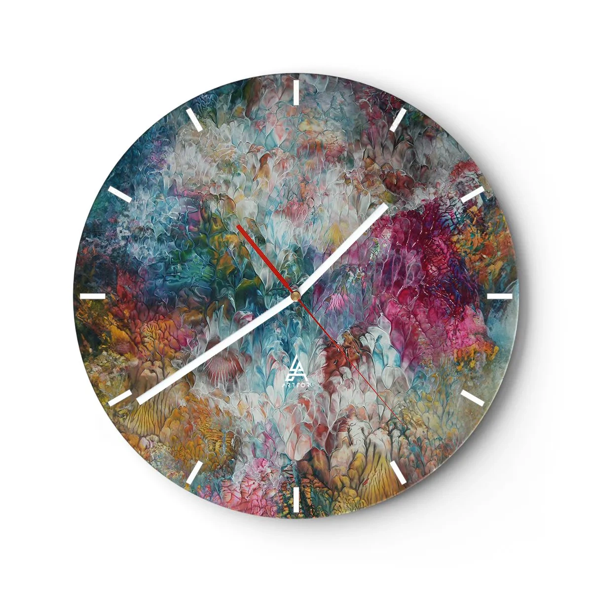 Wandklok - Klok - Volledig in bloei - 40x40 cm