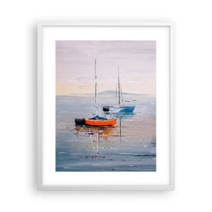 Poster in een witte lijst - Een welverdiende rust - 40x50 cm