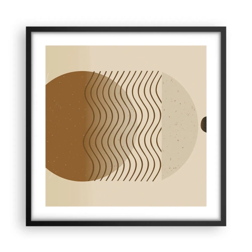 Poster in een zwarte lijst - Over de oorsprong van geometrische figuren - 50x50 cm