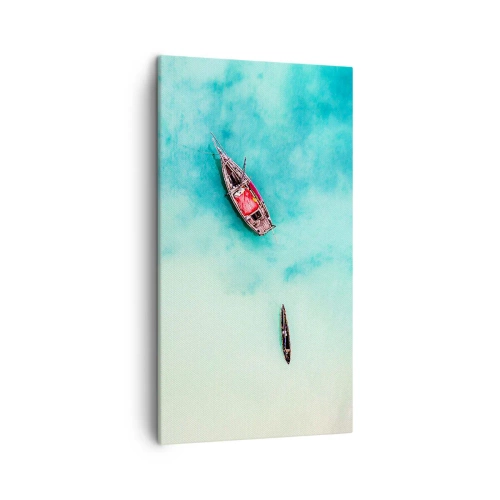 Schilderen op canvas - Want op de stranden van Zanzibar, wanneer het teveel aan water ... - 45x80 cm