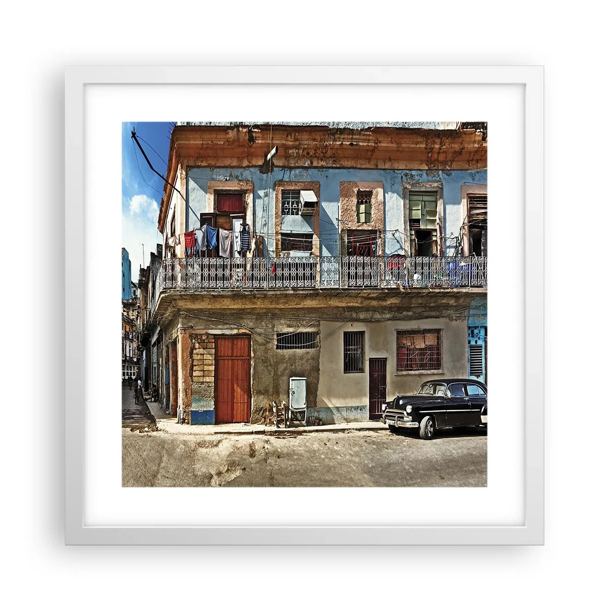 Poster in een witte lijst - Havana-vibes - 40x40 cm