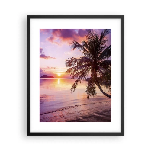 Poster in een zwarte lijst - Geluk tot aan de horizon - 40x50 cm