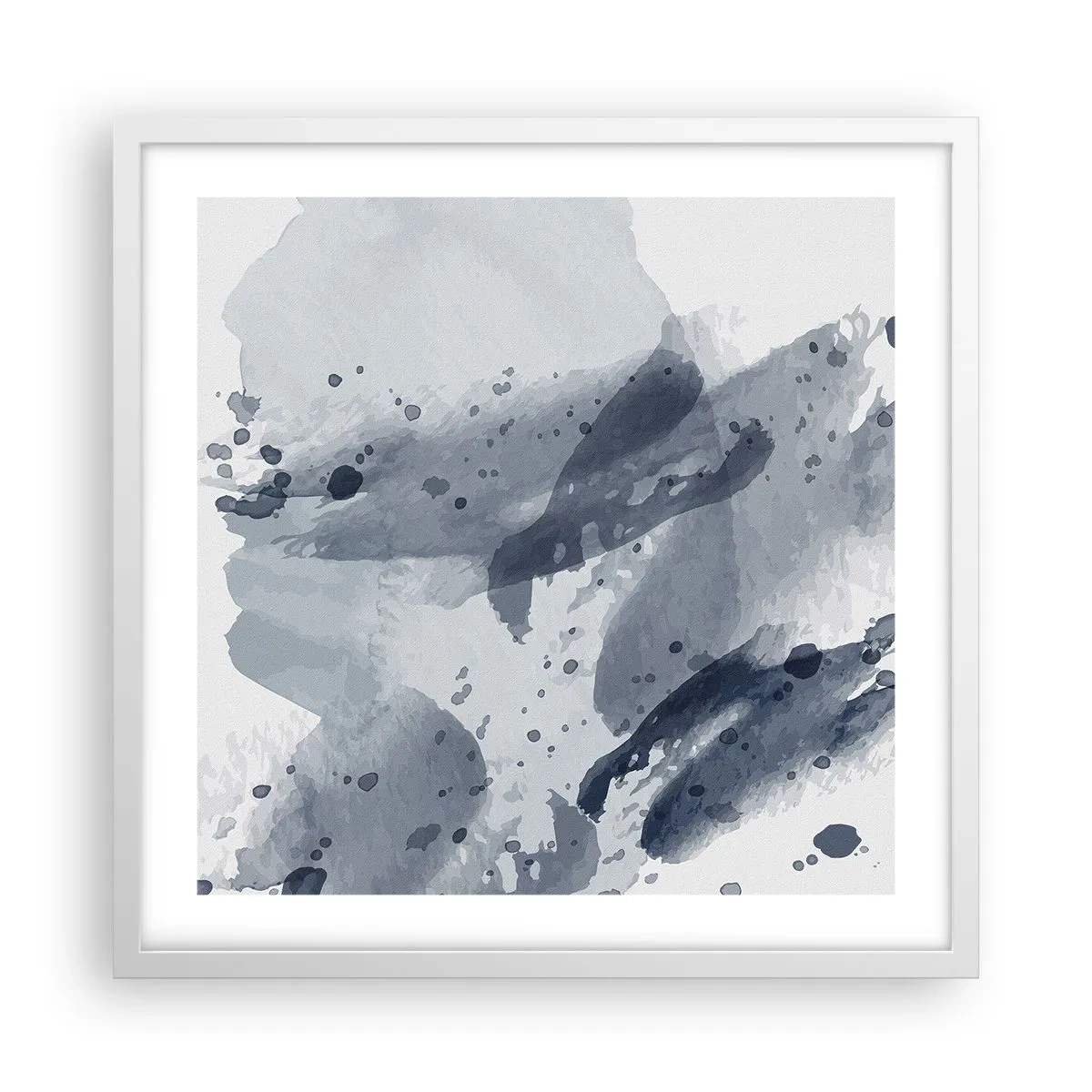 Poster in een witte lijst - Een onderzoek naar de aard van water - 50x50 cm