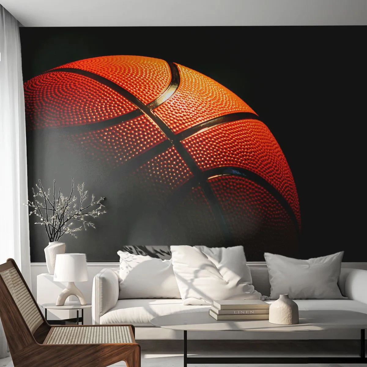 Zelfklevend Fotobehang Deluxe Sticker - Mooi als een planeet - Sport, Basketbal, Basketbal - 250x175 cm