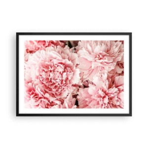 Poster in een zwarte lijst - Roze droom - 70x50 cm