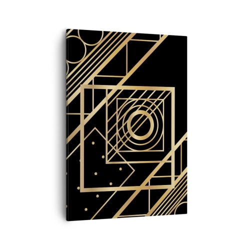 Schilderen op canvas - Gouden geometrie - 50x70 cm
