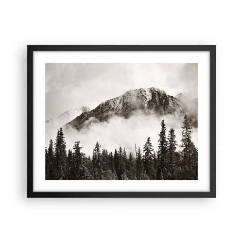 Poster in een zwarte lijst - Granieten liniaal - 50x40 cm