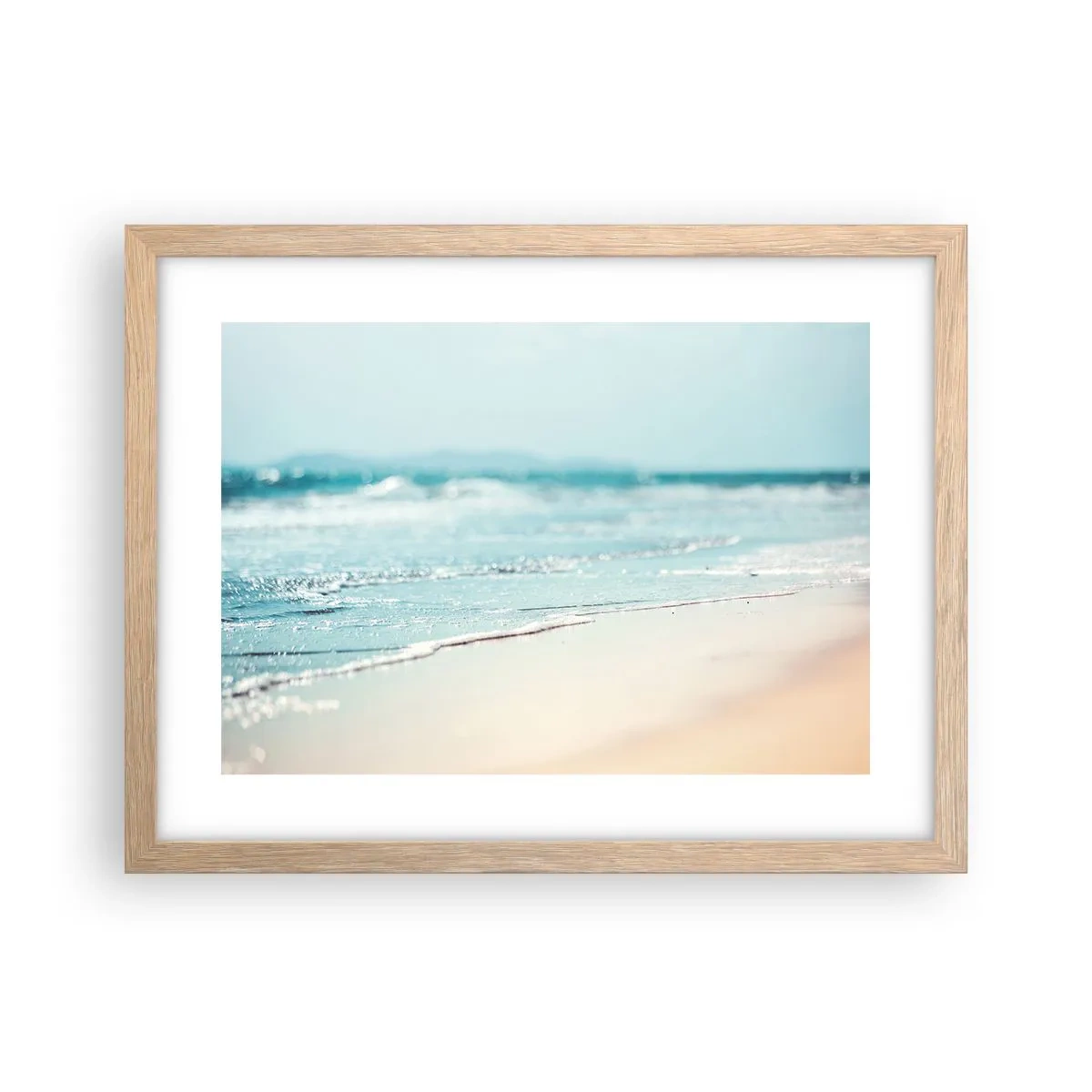 Een poster in een licht eiken lijst - Warmte en geluid - 40x30 cm