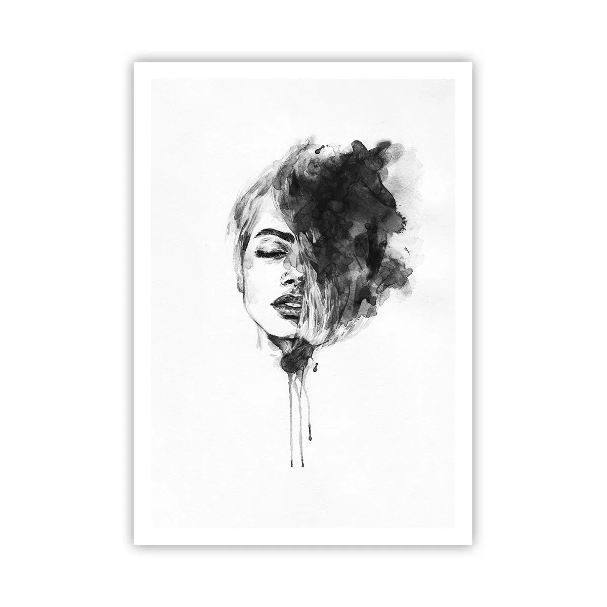 Poster - Waar droomt het meisje over? - 70x100 cm