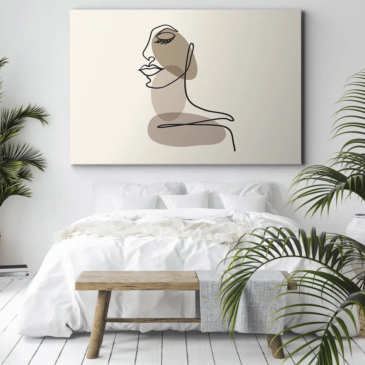 Schilderen op canvas - Een bepaalde lijn van schoonheid - 100x70 cm