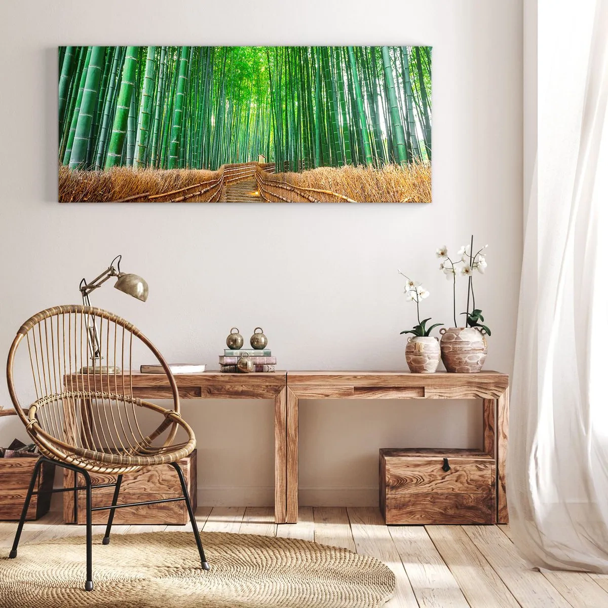 Schilderen op canvas - De essentie van de aziatische natuur - 120x50 cm
