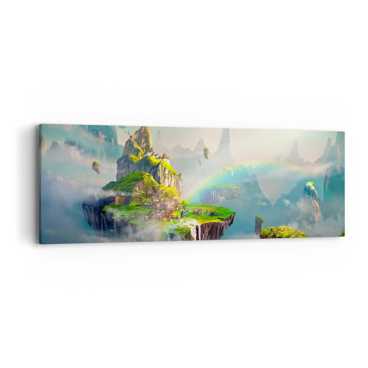 Schilderen op canvas - Midden in de lucht - gelukkige eilanden - 90x30 cm