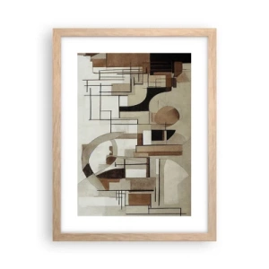 Een poster in een licht eiken lijst - Stadslandschap 2.0 - 30x40 cm
