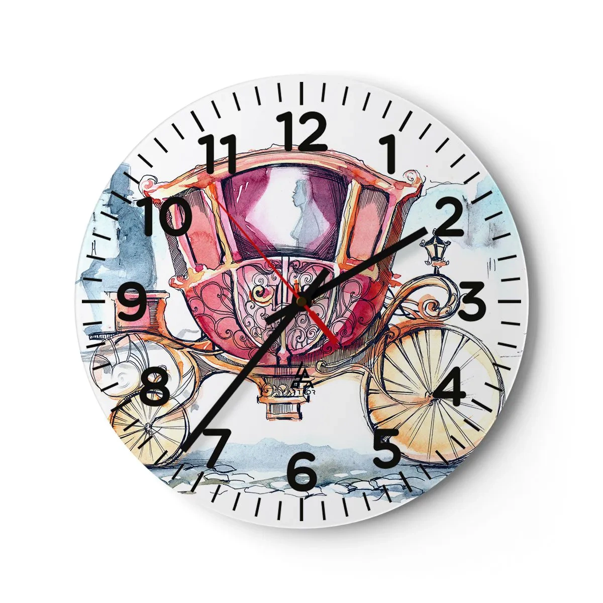 Wandklok - Klok - Naar de bruiloft of naar het bal? - 30x30 cm