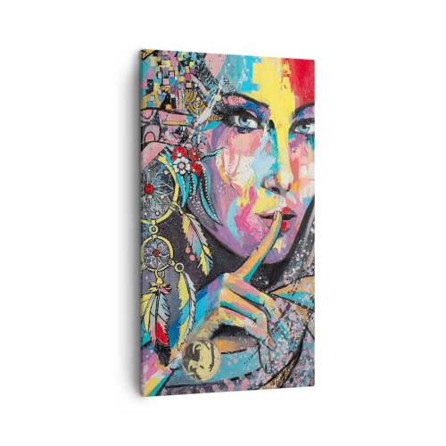Schilderen op canvas - Zwijg totdat je het begrijpt - 45x80 cm