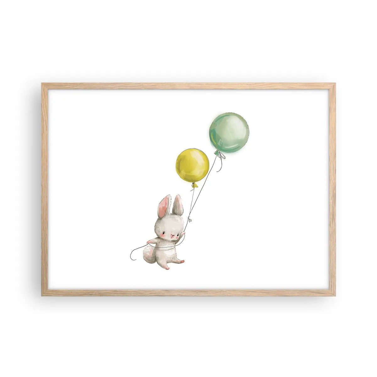 Een poster in een licht eiken lijst - Ik ga ook vliegen! - 70x50 cm