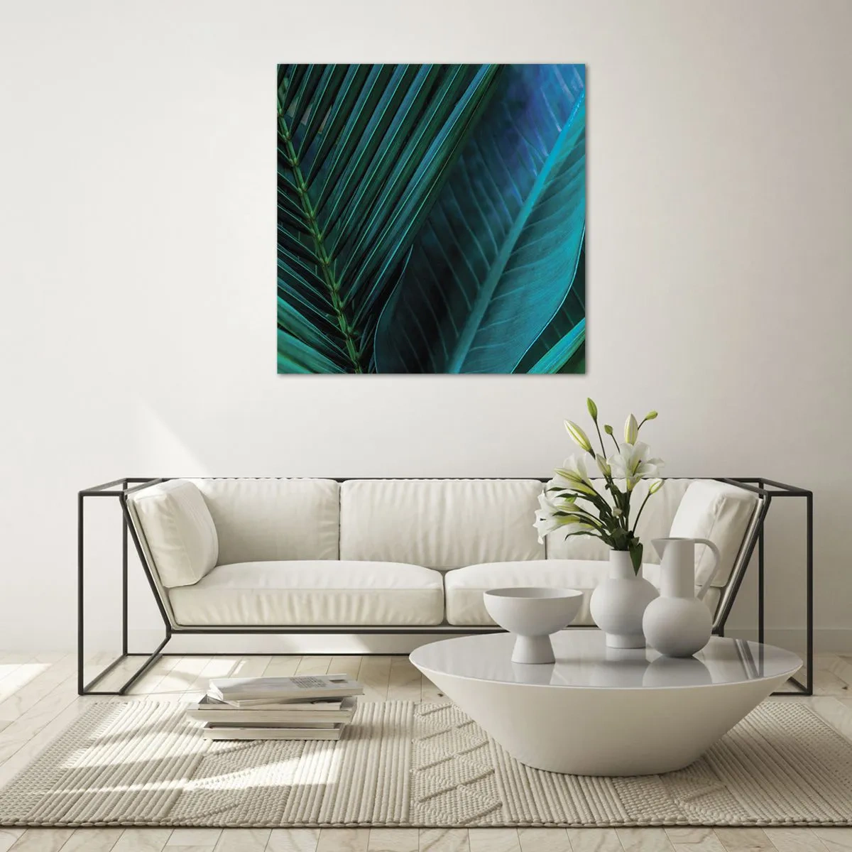 Schilderen op glas - De anatomie van groen - 70x70 cm