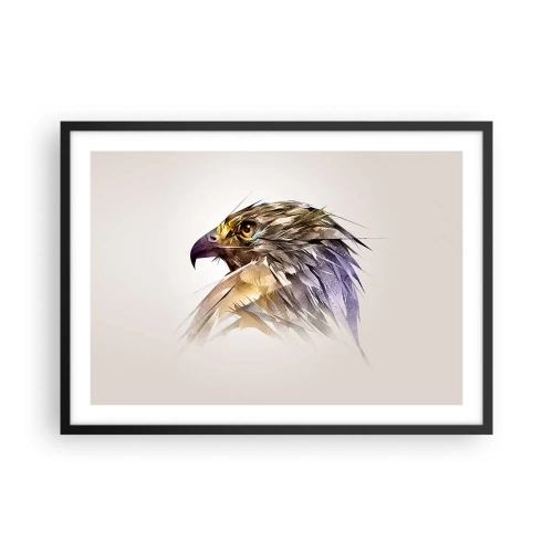 Poster in een zwarte lijst - Portret van een krijger - 70x50 cm