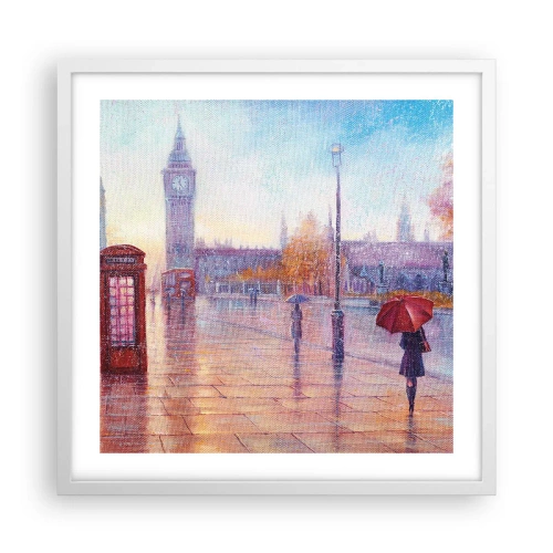 Poster in een witte lijst - Herfstdag in Londen - 50x50 cm