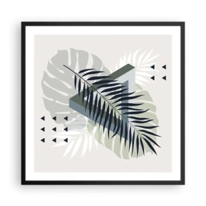 Poster in een zwarte lijst - Natuur en geometrie - twee orden? - 60x60 cm