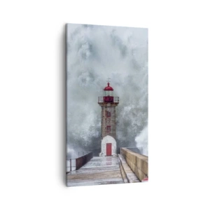 Schilderen op canvas - Het gebrul van het water, het geluid zal blazen - 45x80 cm