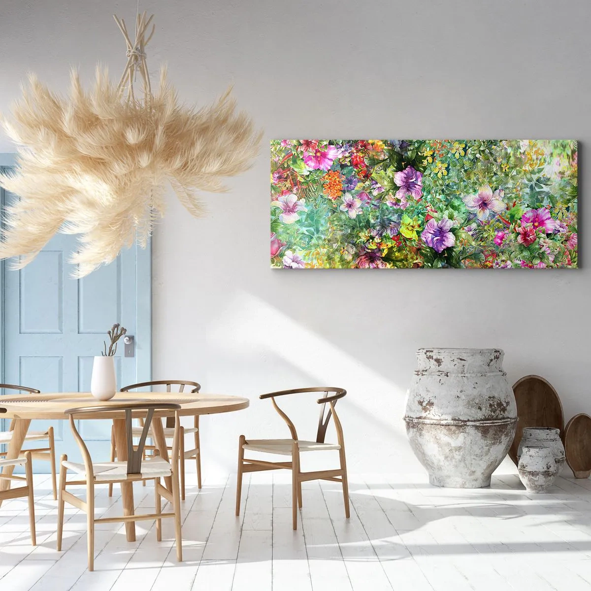 Schilderen op canvas - In bloemen voor verderf - 100x40 cm