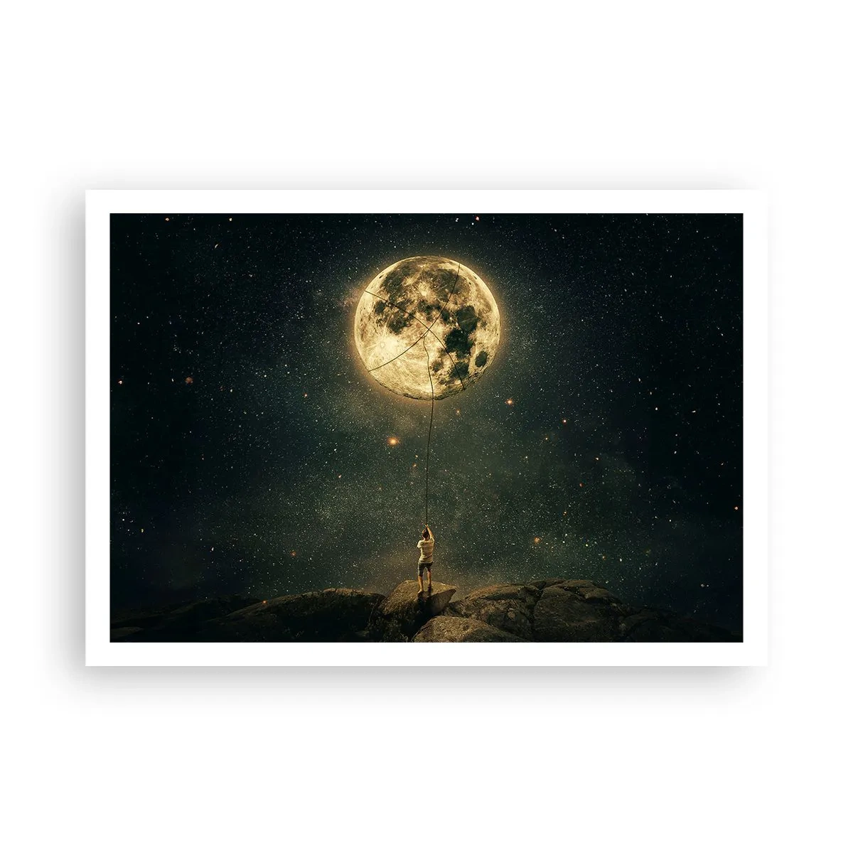 Poster - Iemand die de maan heeft gestolen - 100x70 cm
