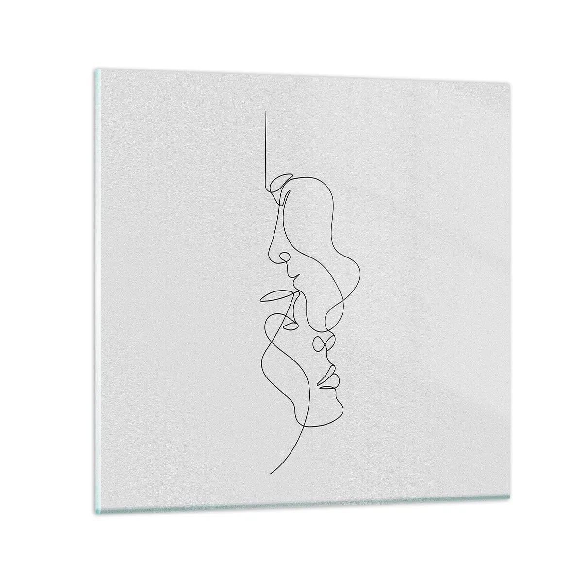 Schilderen op glas - De hitte van bittere verlangens - 40x40 cm