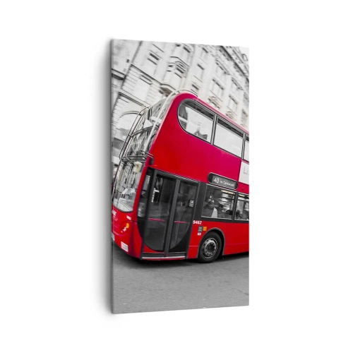 Schilderen op canvas - Londen traditioneel - by bus - 45x80 cm