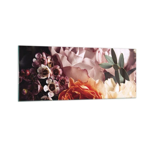 Schilderen op glas - Gehuld in schoonheid - 100x40 cm