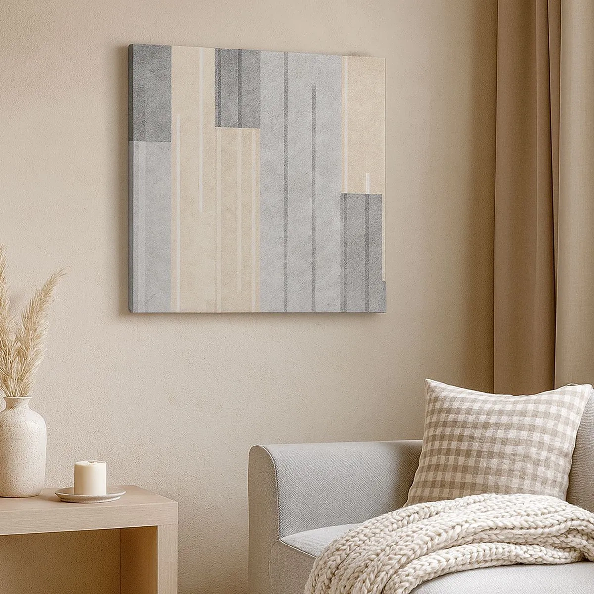 Schilderen op canvas - Compositie: houd verticaal - 30x30 cm