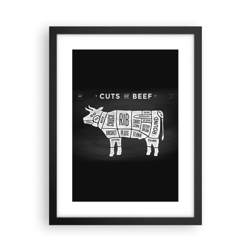 Poster in een zwarte lijst - Slagers ABC - 30x40 cm