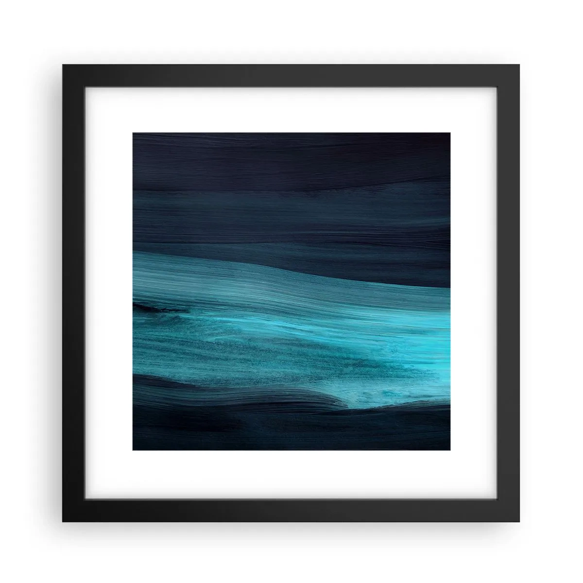 Poster in een zwarte lijst - Ga met de stroom mee - 30x30 cm