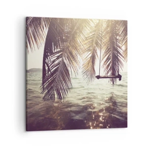 Schilderen op canvas - Je kunt naar believen in de wolken slingeren - 50x50 cm