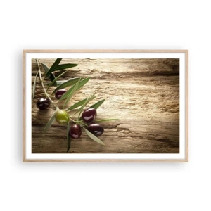 Een poster in een licht eiken lijst - Rechtstreeks uit de natuur - 91x61 cm
