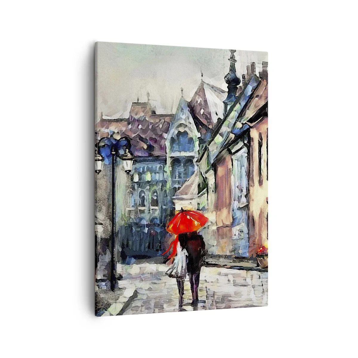 Schilderen op canvas - Regen voor twee - 50x70 cm